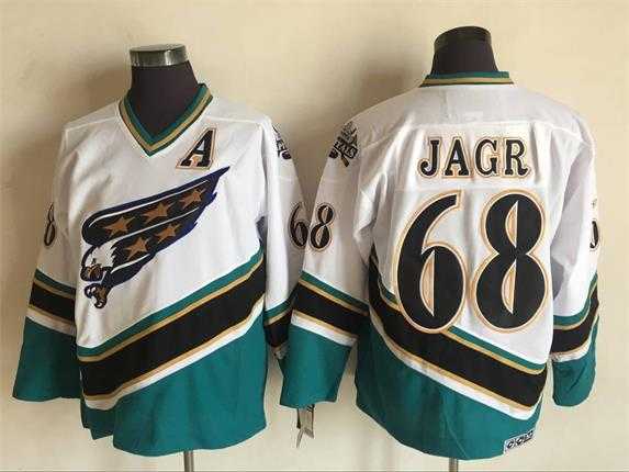 Capitals 68 Jaromir Jagr White CCM Throwback Stitched Jersey,We sell and wholesale Capitals 68 Jaromir Jagr White CCM Throwback Stitched Jersey on line form chian!